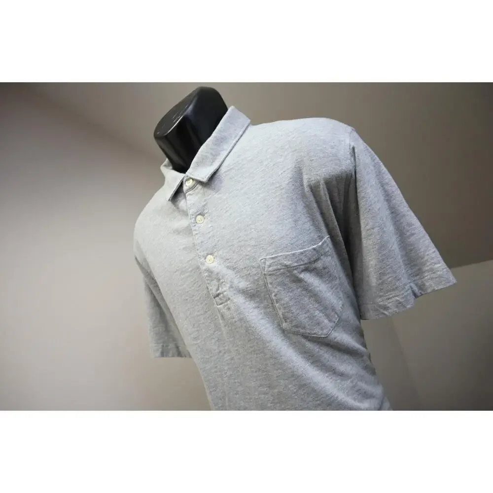 J Crew Mercantile Polo Gray Short‎ Sleeve Casual Prep Mens Size 2XL XXL